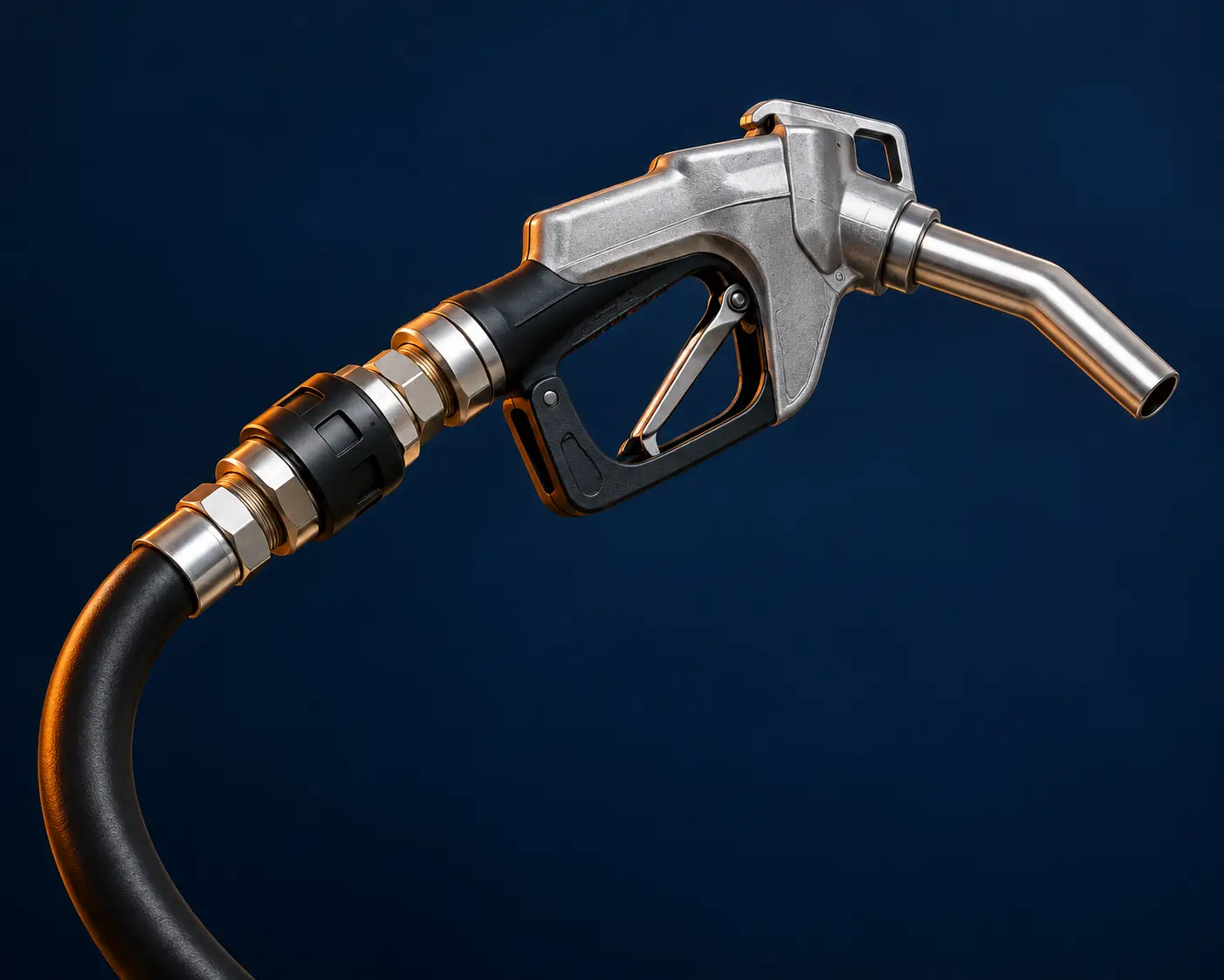 Pistola de despacho de combustible con breakaway y swivel